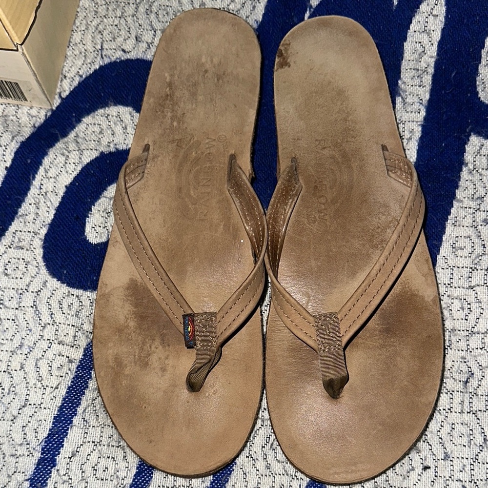 Rainbow Tan Sandals Flip-Flops Comfortable Casual